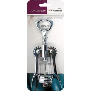 NEW CHROME WINGED CORKSCREW & WINE BOTTLE OPENER WAITERS - Picture 1 of 1