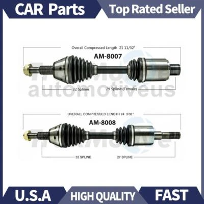 Front CV Axle Shaft CV Joint 2X TrakMotive For Jeep Liberty 2007 2008 2009 2010 - Image 1 of 3