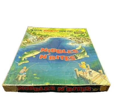 Vintage Schaper Nibbles N Bites Magnetic Fishing Game with Box 1964 #380 - Image 1 of 4
