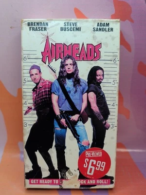 Airheads (VHS, 1994) Cult 90s Rock Comedy VTG Tape, Adam Sandler Brendan Fraser - Image 1 of 3