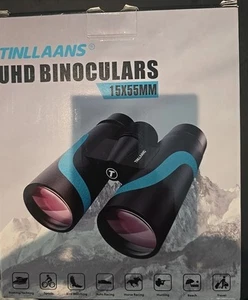 Lightweight 15x55MM UHD Binoculars W/8° Wide Angle For Outdoor Adventures #BN-06 - Picture 1 of 2
