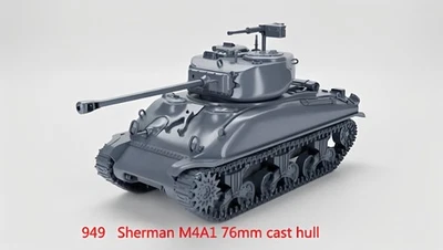 3D Printing 1/72  American Sherman M4A1 76mm  tank Unpainted - Image 1 of 4