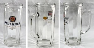 New Paulaner Munchen Beer BeveledGlass Mug 0,5 L SQHM Made in Germany - Picture 1 of 4