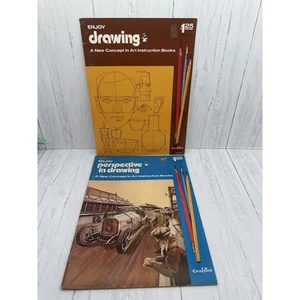 Enjoy Perspective in Drawing Set 2 nuevos libros de arte conceptual Craftint 1971 - Imagen 1 de 7