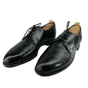 Hanlons Gold Label Men’s Black Leather Oxford Dress Shoes VTG Leather Sole 11D - Picture 1 of 10