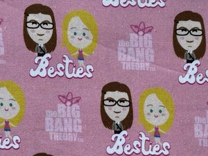 Telas de camelote RARAS BIG BANG TEORY PENNY & AMY BESTIES 100 % algodón cuarto de grasa - Imagen 1 de 3