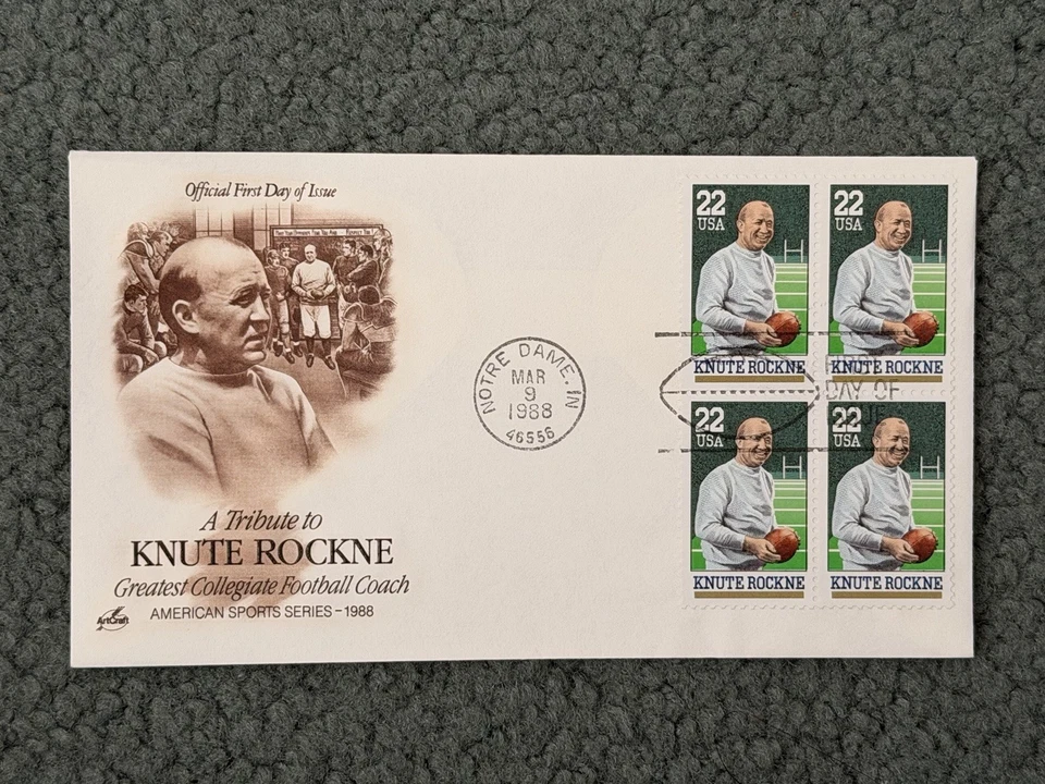 Knute Rockne - Football - Scott 2376 - First Day Issue FDC - Image 1 of 1
