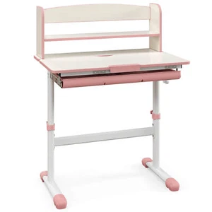 Kinder Arbeitszimmer Schreibtisch mit höhenverstellbarer ausziehbarer Schublade 7 Ebenen neigbar Schreibtisch - Bild 1 von 8