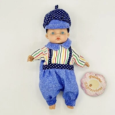 Muñeca bebé Uneeda vintage ojos azules y hoyuelo preciosas expresiones 1999 7,5 pulgadas Foto 1 de 4
