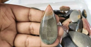 Natural Osolite Jasper / Polygram Jasper Smooth Cabochon Gemstone Wholesale Lot - Picture 1 of 8