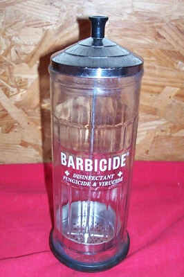 Barbicida Desinfectante Peine Cizalla Jar Clipper Botella Barberos Esteticistas Salón Foto 1 de 3