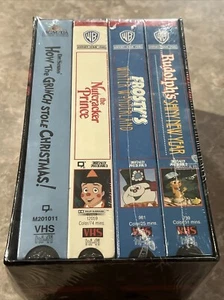 Holiday Treasures For Children Christmas VHS Box Set Frosty Rudolph Grinch - Picture 1 of 2