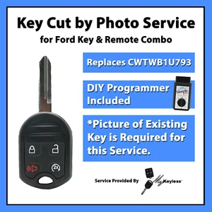 -Key Cut by Photo- Service for New Ford Remote Combo Auto-Start for CWTWB1U793 - Picture 1 of 7