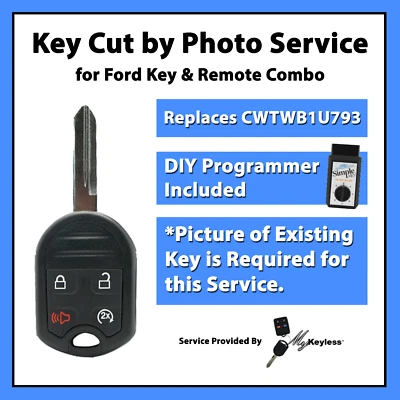 -Key Cut by Photo- Service for New Ford Remote Combo Auto-Start for CWTWB1U793 - Image 1 of 4
