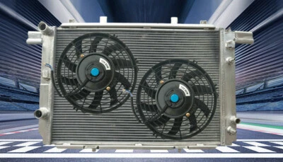 Radiador de aluminio apto para Mercedes-Benz R129 SL 280 / 320 + VENTILADOR EN 1993-2001 Foto 1 de 4