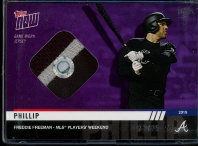 2019 Topps Now Players Weekend Freddie Freeman Purple Game Worn Relic #d /25 - Image 1 of 2
