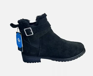 BNWT EMU Australia Explorer Loxton Boots UK 7 Black Waterproof Suede Merino Wool - Picture 1 of 9