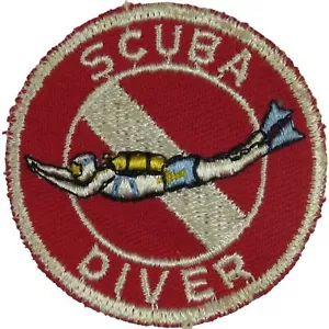 Parche de borde Scuba Diver años 50 WHT Bdr (QR2164) - Imagen 1 de 2