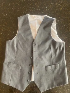 J FERRAR Gray Suit Vest Dress Men Size Slim Fit - see measurements - Picture 1 of 6