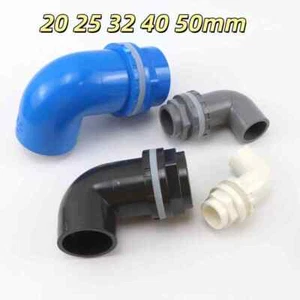 20 25 32 40 50mm PVC Tank Connector Elbow Plastic Bulkhead Fitting Adhesive - Picture 1 of 9