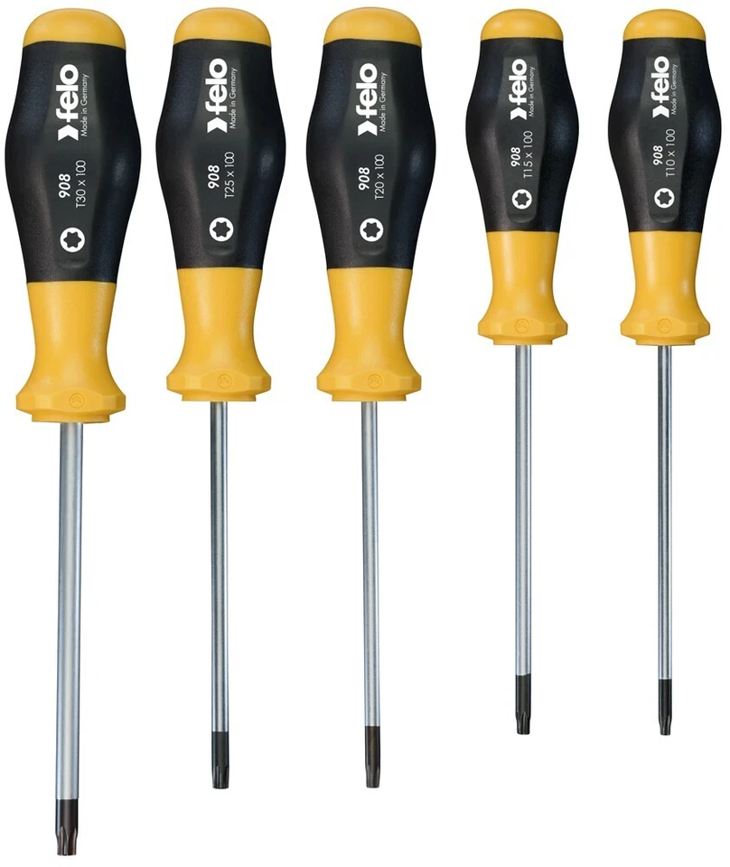 Felo SD No. 9 Screwdriverset 5-pcs. TORX® T 10 - T 30 / 00090895148 - Image 1 of 1