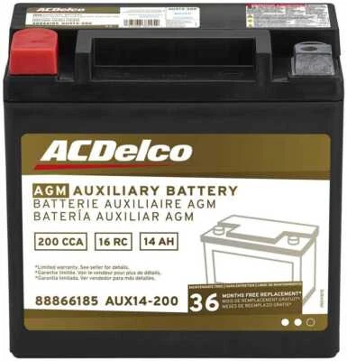 ACDelco AUX14-200 AGM Auxiliary Battery for Grand Cherokee Durango Pacifica - Image 1 of 4