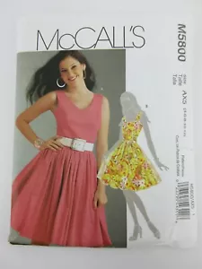Sewing Pattern Dress 4 6 8 10 12 Sleeveless Neckline Variations Sash M5800 (x5) - Picture 1 of 2