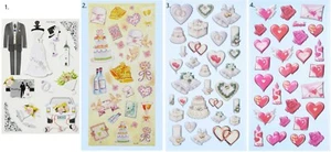 CREApop Sticker Hochzeit just Married Gläser Torte Scrapbooking Einladung Deko - Bild 1 von 5