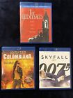 Crime Thriller Lot Of 3 Blu rays Colombiana The Redeemed SKYFALL 007 James Bond!