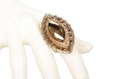 Anillo Panacea 302137 Cristal Marquesa Biconvexo Bronce Talla Única Foto 1 de 3