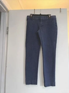 Banana Republic Womens Capri Denim Pants Slack Size 0 Sloan Blue Zipper Button - Picture 1 of 4