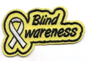 BLIND AWARENESS Iron On Patch Medical Eyesight - Picture 1 of 1