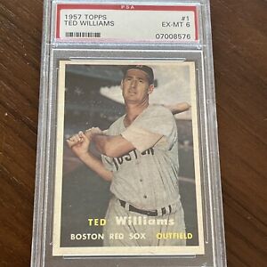 1957 Topps Ted Williams #1 PSA 6  Red Sox CLASSIC
