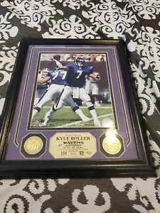 Ravens Kyle Boller Gold Coin Framed Photo - Picture 1 of 2