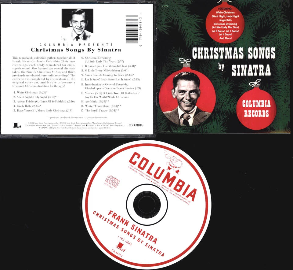 CD FRANK SINATRA CHRISTMAS SONGS BY SINATRA COLUMBIA RECORDS Foto 1 de 1