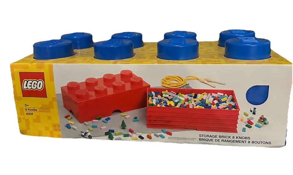 LEGO 8 Stud Stackable Storage Brick, 19.7" x 9.8" x 7.1" (Blue) - Image 1 of 4
