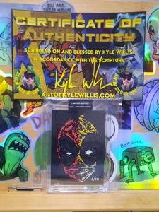 Kyle Willis Deadpool Gun Mosaic Art Card #4 Of 10 Sealed& Numbered/Signed & COA! - Picture 1 of 19