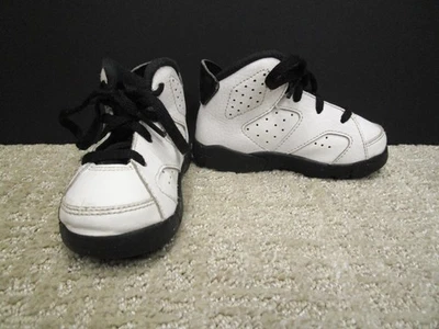 Jordan 6 Zapatos Retro Niño Pequeño Talla 6C Niños Niñas Blanco Negro Teal 384667-122 Foto 1 de 4
