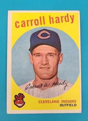 1959 Topps #168 Carroll Hardy Cleveland Indians BASEBALL Card S1 - Image 1 of 2