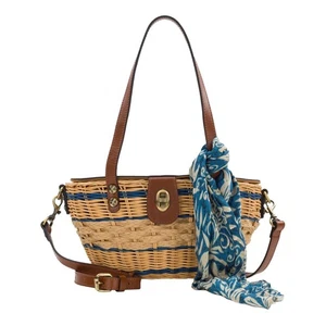 Patricia Nash Thea Basket with Scarf Top Handle w/Crossbody Strap-NW-$229.95 - Picture 1 of 4