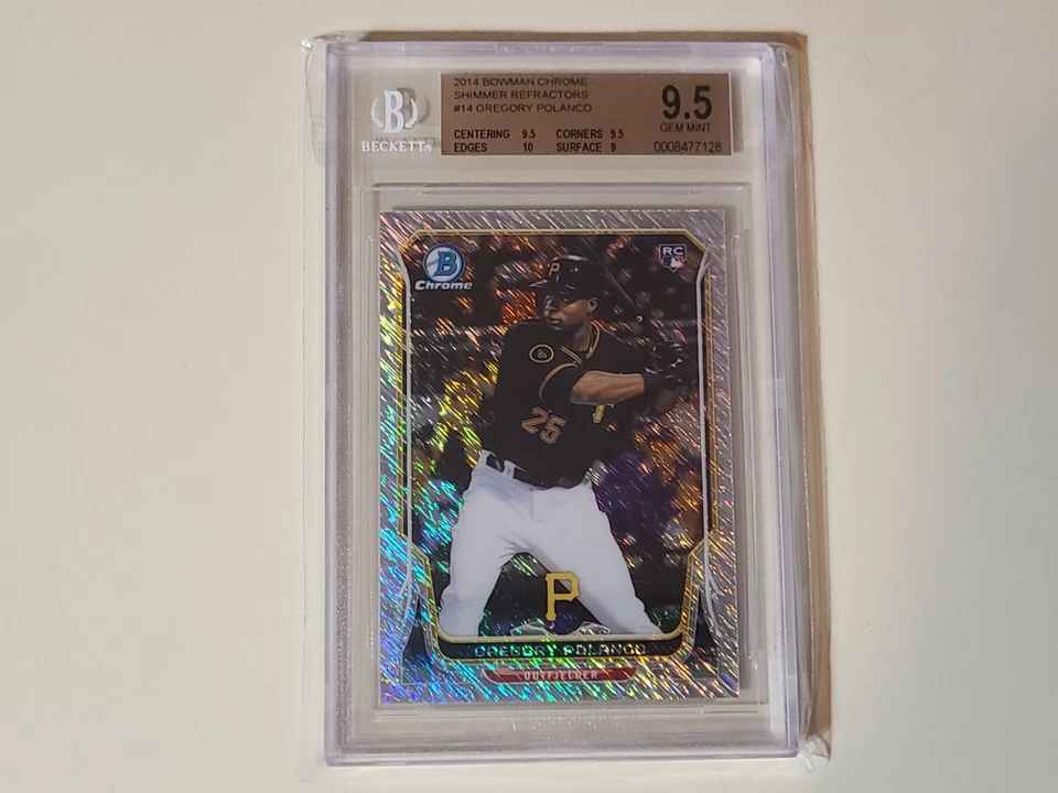 Gregory Polanco 2014 Bowman cromo brillo refractor radiocontrol novato #d/15 (BGS 9,5) Foto 1 de 3