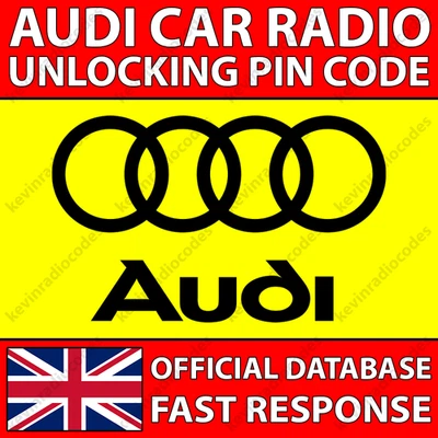 ✅AUDI RADIO UNLOCKING PIN CODE RNS-E NAVIGATION PLUS A2 A4 A6 A8  TT ALL MODELS✅ - Image 1 of 4