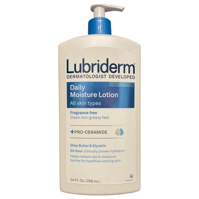Loción corporal hidratante diaria Lubriderm, sin fragancia, todo tipo de piel, 24 oz Foto 1 de 2