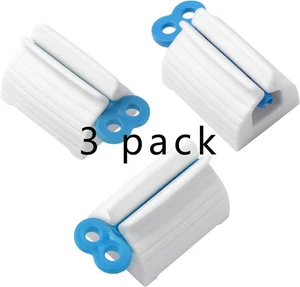 3 Stück Rollen Tube Zahnpasta Quetscher Manueller Spender Sitz Halter Bad Blau - Bild 1 von 3