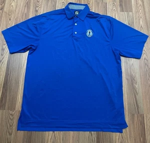 FootJoy Polo Mens Extra Large U.S. Open Pinehurst No.2 Performance Blue - Picture 1 of 12
