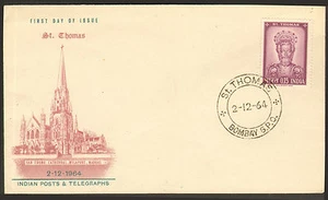 INDE INDIA INA SAINT-THOMAS FIRST DAY COVER BOMBAY 1964 - Picture 1 of 1