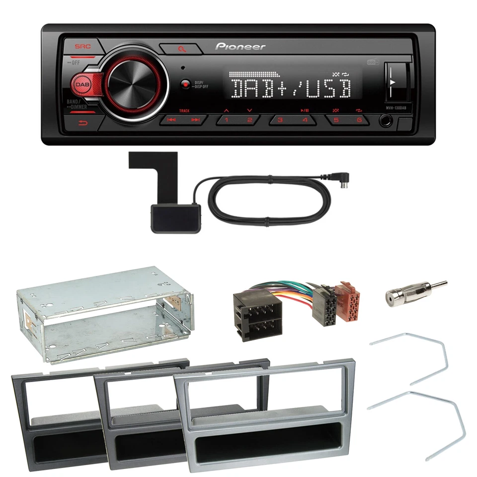Pioneer MVH-130DAB Digitalradio USB Einbauset für Opel Vectra C Signum Corsa Com - Bild 1 von 1