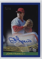2018 Panini Donruss Retro 1984 Signatures Blue /99 John Franco #84S-JF Auto