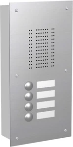 Klingelplatte Klingeltaster 4 x Klingel Sprechgitter Sprechsieb Edelstahl KLH33 - Bild 1 von 2