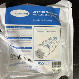 Lamdown KN95 Protection Level Non-Medical Face Mask 10-Pack New & Sealed - Picture 1 of 2
